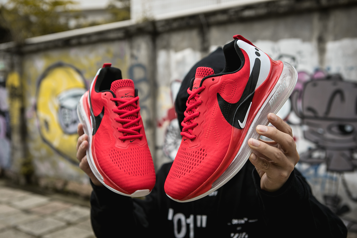 Nike Air Max 720 Red Black White Running Shoes